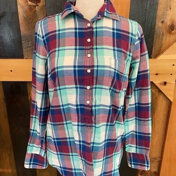 J Crew Perfect Fit  lightweight flannel size XS - Picture 2 of 5